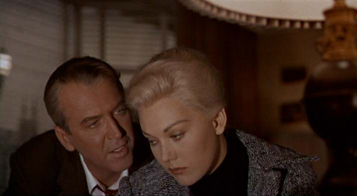 Kim Novak et James Stewart dans « Vertigo » d'Alfred Hitchcock