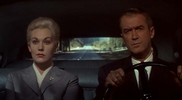 Kim Novak et James Stewart dans « Vertigo » d'Alfred Hitchcock