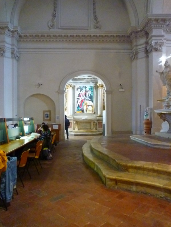 Sienne (Toscane, Italie). Bibliothèque universitaire, Faccoltà di scienze matematiche, fisiche e naturali (sala Rosa), 13 novembre 2010