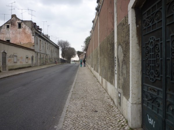 Lisbonne (Portugal), calçada da Cruz de pedra, 16 mars 2012