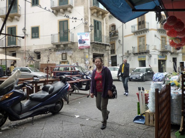Palerme (Sicile). L'entrée du marché Ballaró, 7 mai 2012