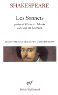 Shakespeare. Sonnets (traduction Yves Bonnefoy). Gallimard Poésie