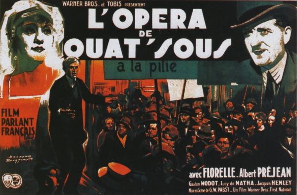 Affiche du film L 'opéra de quat'sous. Georg Wilhelm Pabst, 1931