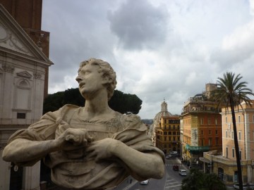 Rome (Italie). Vue (vers l'ouest) depuis la Villa Aldobrandini, 26 décembre 2012
