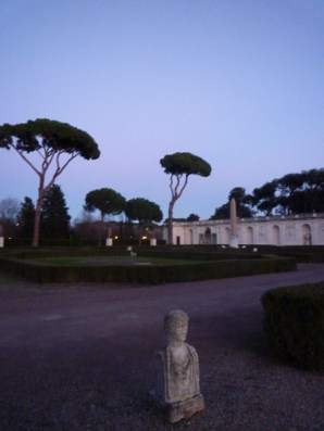 Rome (Italie). Villa Medici (Villa Médicis), 28 décembre 2012