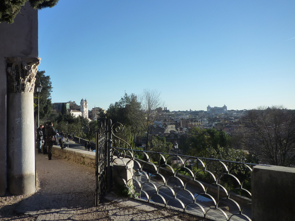 Rome (Italie). Vue depuis le Pincio, 29 décembre 2012