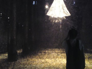 Carré Sainte-Anne, Montpellier (France), 6 octobre 2013. Exposition « After the dream, 2013 » de Chiharu Shiota