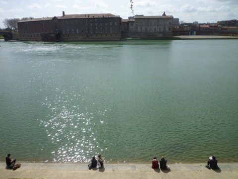 Toulouse (France), la Garonne, 31 mars 2014