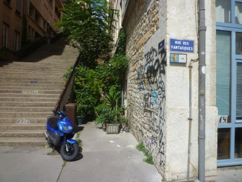 Lyon (France), rue des Fantasques, 19 août 2014