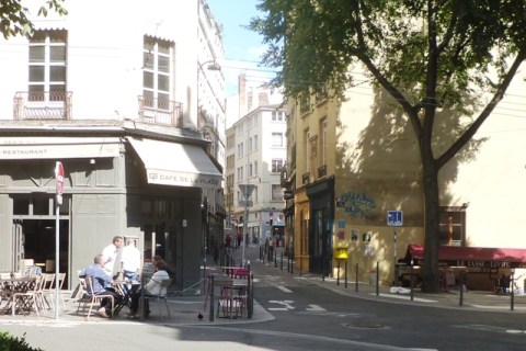 Lyon (France), place Sathonay, 21 août 2014