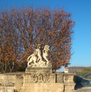 Montpellier (France), esplanade du Peyrou, 24 décembre 2014