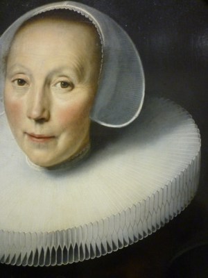 Dirck Dircksz van Santvoort (Amsterdam 1610 - Amsterdam 1680) | Portrait de femme (vers 1635-1640), détail. Musée Fabre, Montpellier (France)