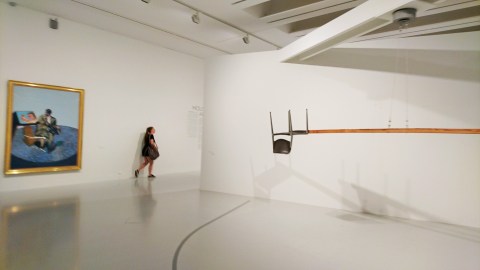 Montpellier (Occitanie, France). Musée Fabre, exposition « Francis Bacon/Bruce Nauman. Face à face. » 15 août 2017.