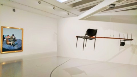 Montpellier (Occitanie, France). Musée Fabre, exposition « Francis Bacon/Bruce Nauman. Face à face. » 15 août 2017.